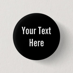 Your Text Here Custom Black Background Button