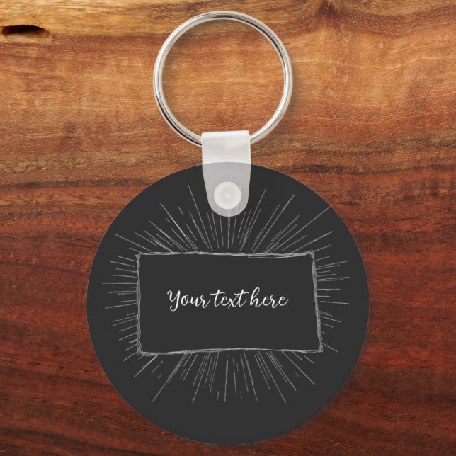 Your text here custom note design key ring (Front)