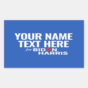Your Text Here for Biden Harris 2024 Rectangular Sticker