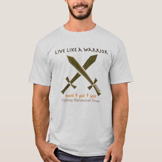 YOUR TEXT HERE Live like a warrior T-Shirt (Front)