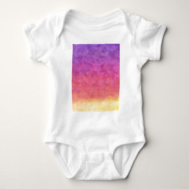 Your Text here: RAINBOW SUNSET BACKGROUND Baby Bodysuit (Front)