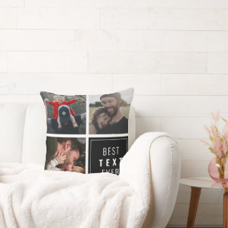 Your text here with custom photo cushion