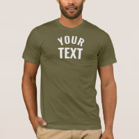 Your Text Mens Bella+Canvas Short Sleeve Army