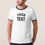 Your Text Modern Template Men's Basic Ringer T-Shirt<br><div class="desc">Add Your Text Name Here Modern Elegant Template Mens Basic Ringer T-Shirt.</div>