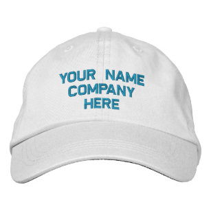 Your Text Name and Colours Hat Embroidered Cap