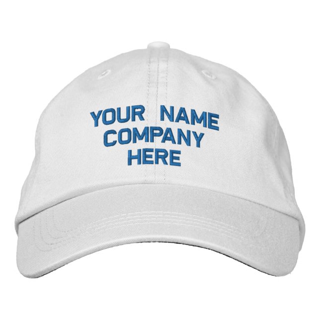 Your Text Name and Colours Hat Embroidered Cap (Front)