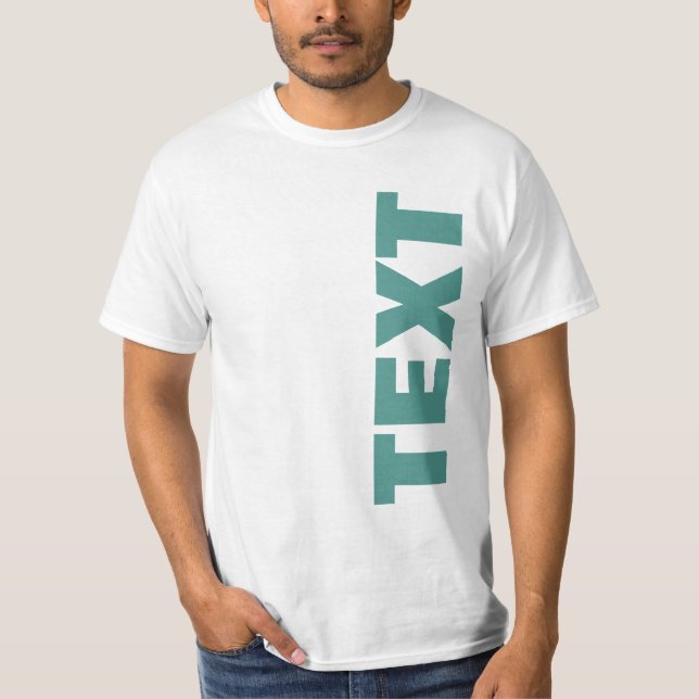 Your Text Name Custom Double Sided Mens Value T-Shirt (Front)
