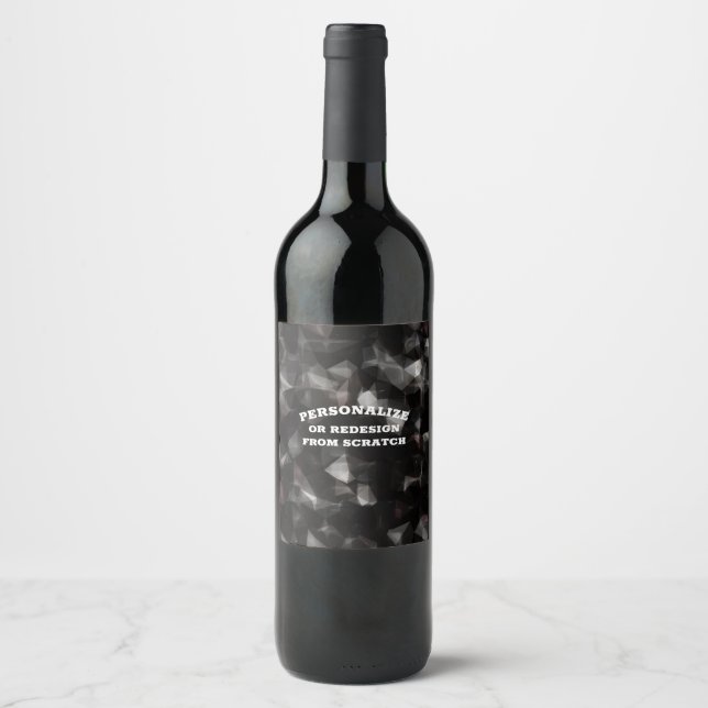 Your Text or Design Here - Create a Custom Wine Label (Front)