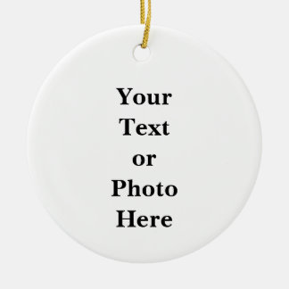 Your Text or Photo Ceramic Tree Decoration