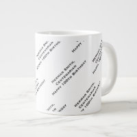 Your Text Pattern All Over Print Black/White