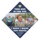 Your Text Photo Collage Memorial Tribute Navy Blue