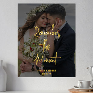Your Text & Photo Keepsake Remember this Moment Foil Prints