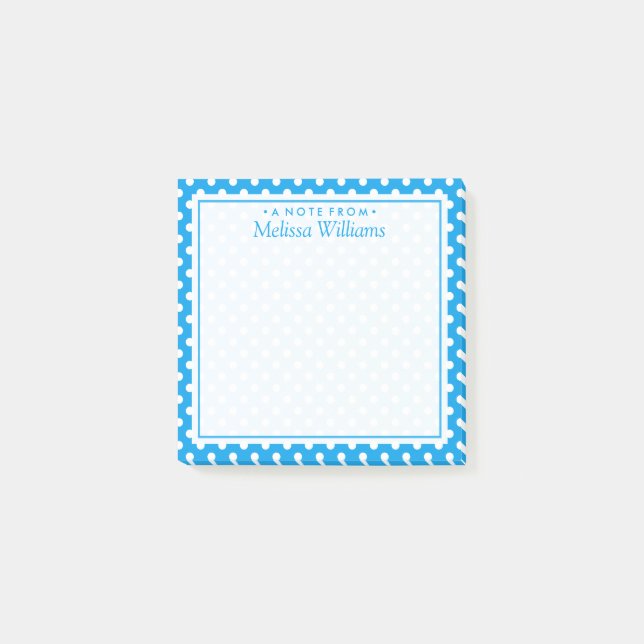Your Text | Polka Dot Pattern Post-it Notes (Front)