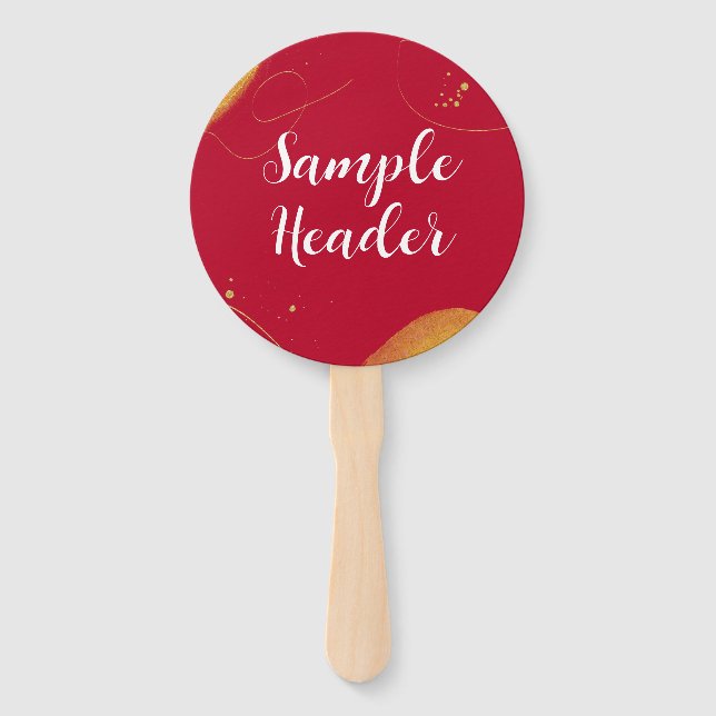 Your text | Promotional Modern Corporate Hand Fan (Front)