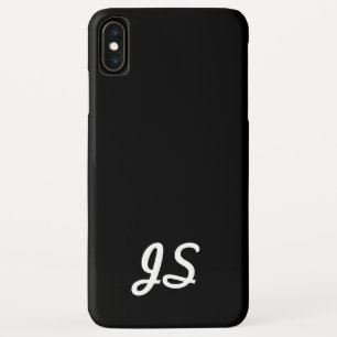 Your Text, Simple, Retro-Styled Script Black Case-Mate iPhone Case