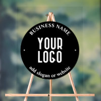 Your Text & Uploaded Logo | Editable Black & White