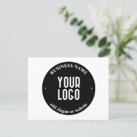 Your Text & Uploaded Logo | Editable Black & White