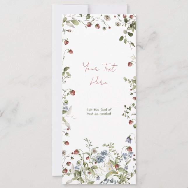 Your Text Wildflower Watercolor Baby Shower Invitation (Front)