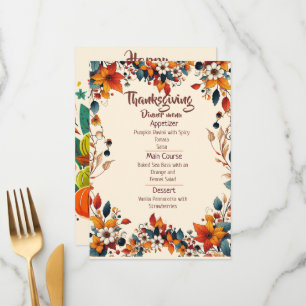 YOUR THANKSGIVING DINNER WITH A CUSTOMIZED MENU