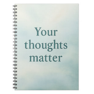 Your Thoughts Matter – Calm Pastel Motivational Notebook