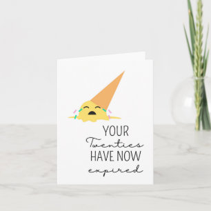Your Twenties Expired Funny Birthday Card