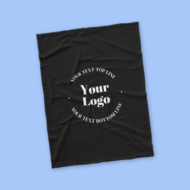 Your Uploaded Business Logo or other Design Fleece Blanket (Creator Uploaded)