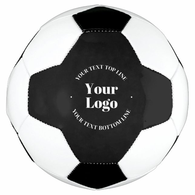 Your Uploaded Business Logo or other Design Soccer Ball (Front)