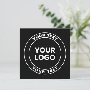Your Uploaded Logo + Bold Circular Text Card