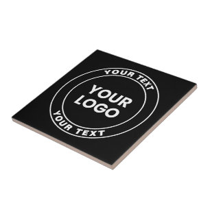 Your Uploaded Logo + Bold Circular Text Tile