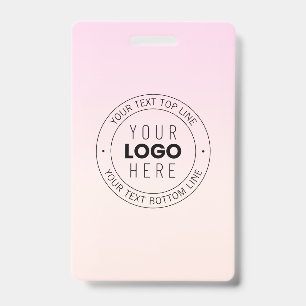 Your Uploaded Logo   Editable Circular Text  ID Badge