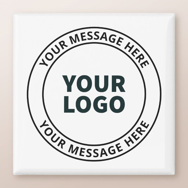Your Uploaded Logo + Editable Circular Text  Magnet (Creator Uploaded)