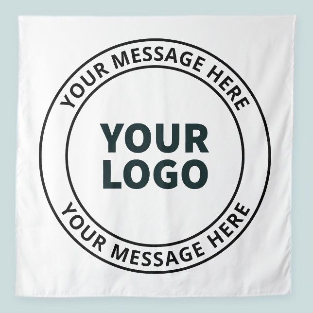 Your Uploaded Logo + Editable Circular Text  Tapestry (Creator Uploaded)
