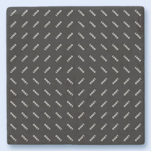 Your Uploaded Logo or Image   Modern Patten Stone Coaster