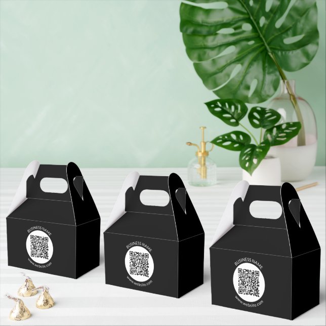 Your Uploaded QR code | Editable Text & Colours Favour Box (Multiple)