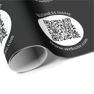 Your Uploaded QR code Editable Text & Colours Wrapping Paper