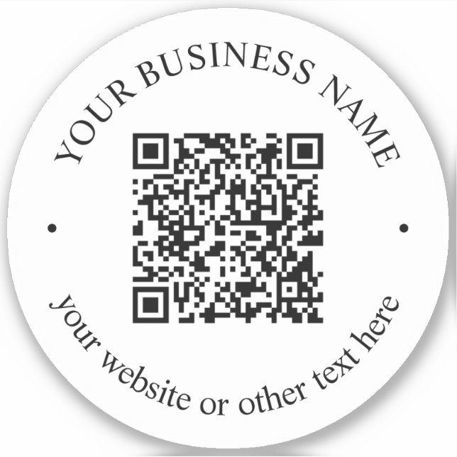 Your Uploaded QR code Plus Editable Circular Text (Front)