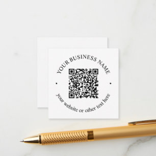 Your Uploaded QR code Plus Editable Circular Text Enclosure Card
