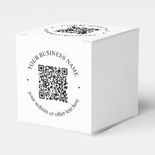 Your Uploaded QR code Plus Editable Circular Text Favour Box