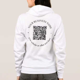 Your Uploaded QR code Plus Editable Circular Text Hoodie