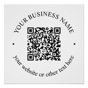 Your Uploaded QR code Plus Editable Circular Text Poster