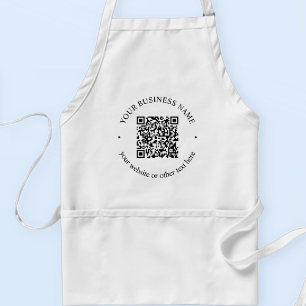 Your Uploaded QR code Plus Editable Circular Text Standard Apron