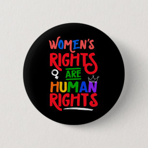 Your Uterus Feminist Women's Rights Are Human Righ 6 Cm Round Badge