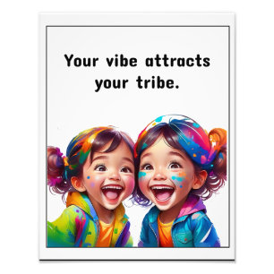 Your Vibe Attracts Your Tribe-- Friendship Quote Photo Print