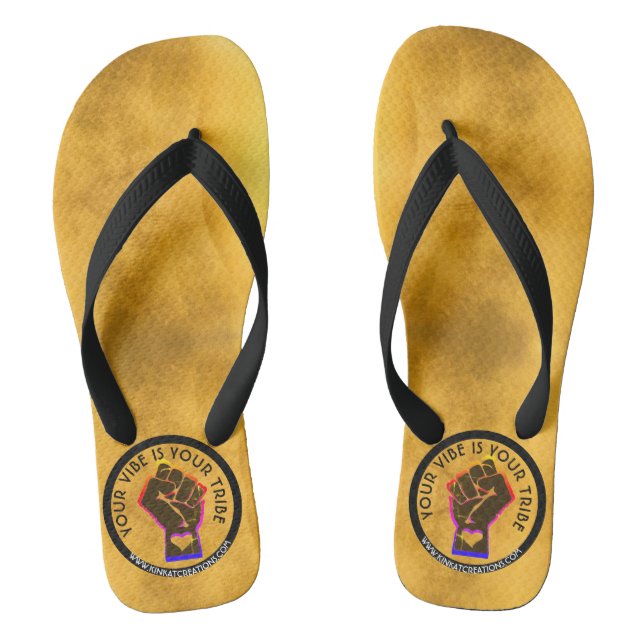Your Vibe Is Your Tribe - Goldwing Youngblood Jandals (Footbed)