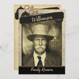 Your Vintage Photo Family Reunion Gathering Invitation