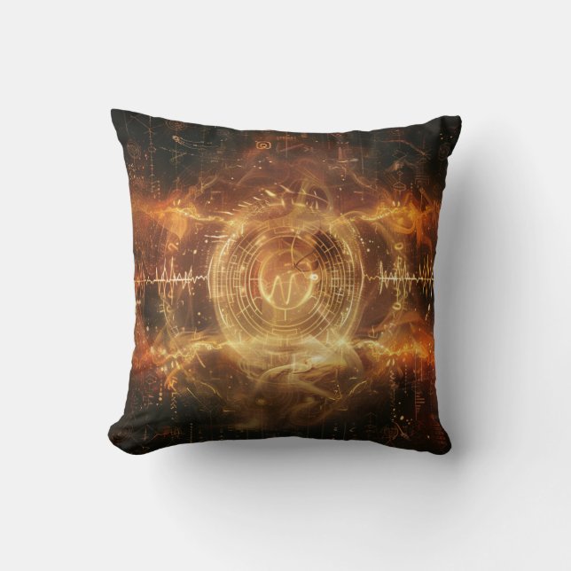 Your Voice is a Sigil — Mystical Frequency Art Cushion (Front)