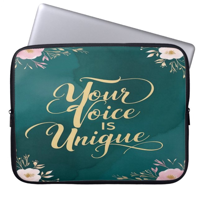 Your Voice Is Unique Laptop Sleeve (Front)