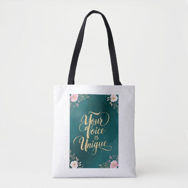 Your Voice Is Unique Tote Bag (Front)