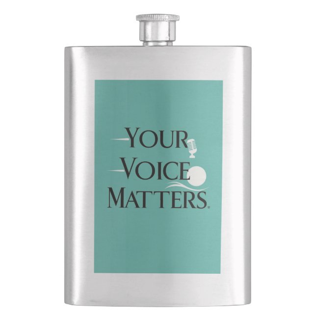 Your Voice Matters option 2 Hip Flask (Front)
