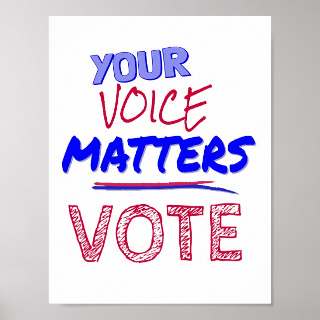 Your Voice Matters - VOTE Poster (Front)